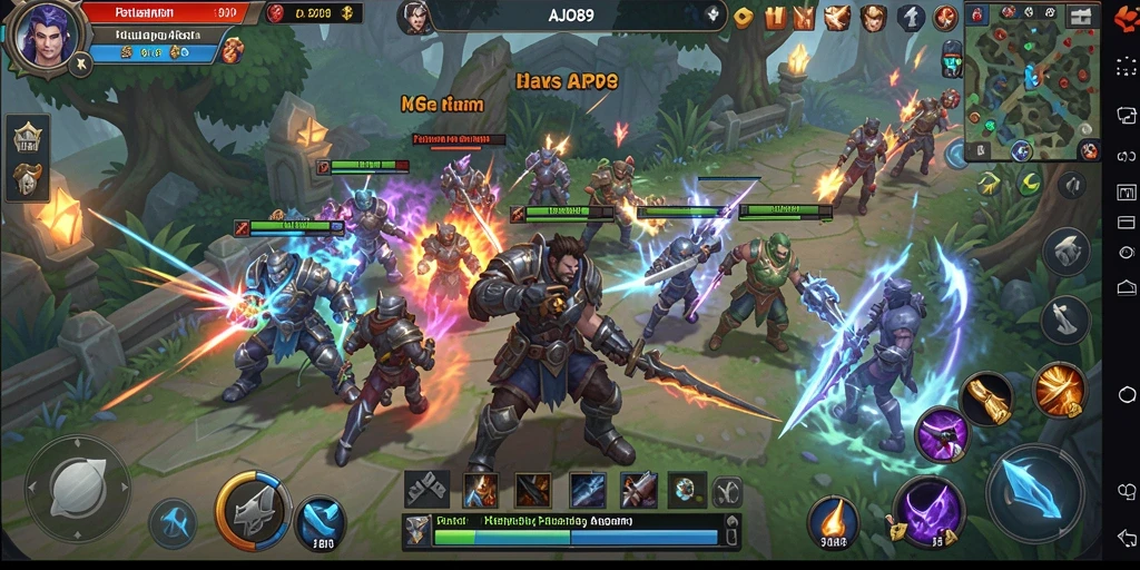 Screenshot dari gameplay mendebarkan di AJO89 dengan karakter dalam pertempuran.