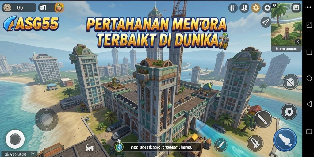 Screenshot utama ASG55 menampilkan aksi mendebarkan dalam gameplay Tower Defense.