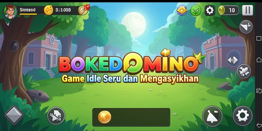 Tampilan menarik dari gameplay BOKEDOMINO yang menawan.
