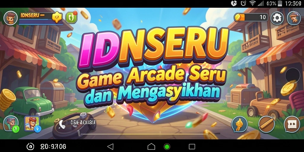 Screenshot gameplay IDNSERU yang menampilkan aksi seru di level Arcade.