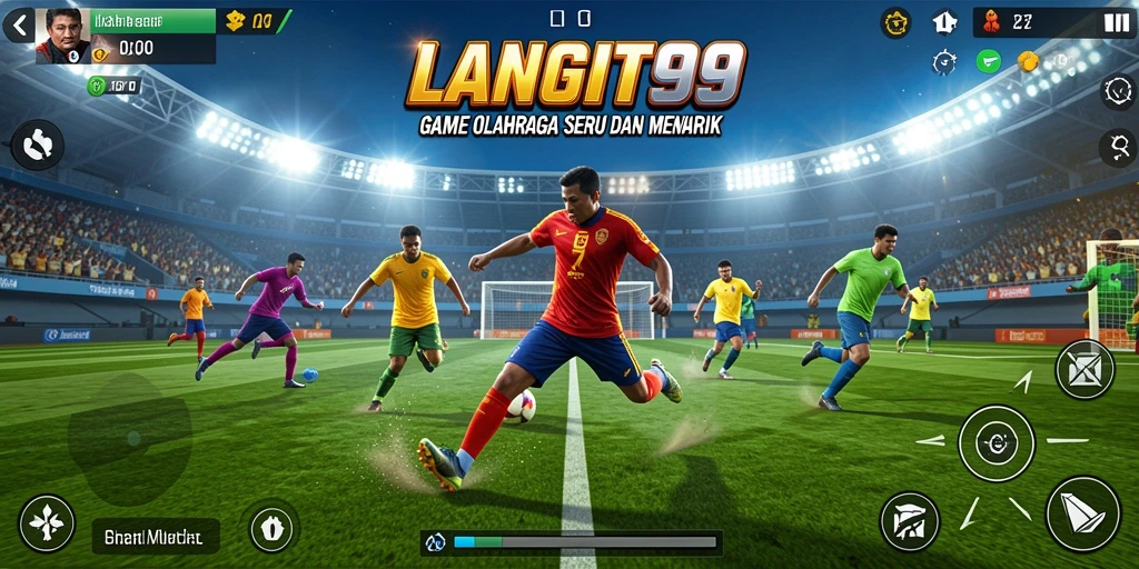 Tampilan gameplay LANGIT99 yang mendebarkan dan penuh aksi olahraga.