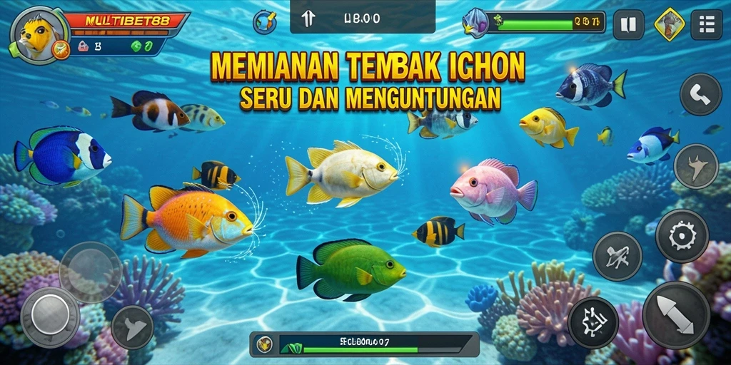 Tampilan gameplay Tembak Ikan di MULTIBET88.