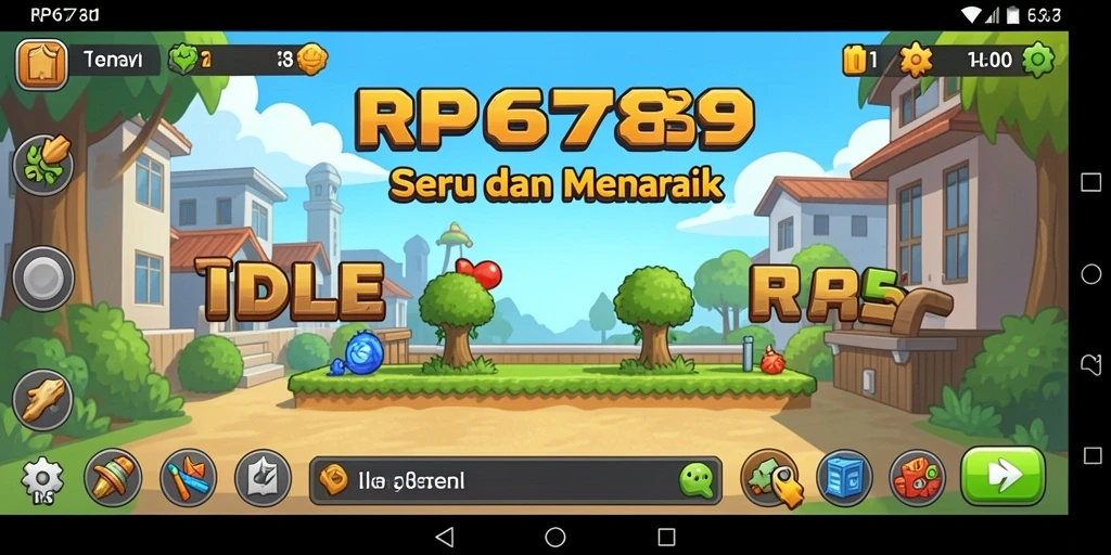 Screenshot gameplay RP6789 yang menunjukkan kemajuan yang menarik dalam permainan Idle.