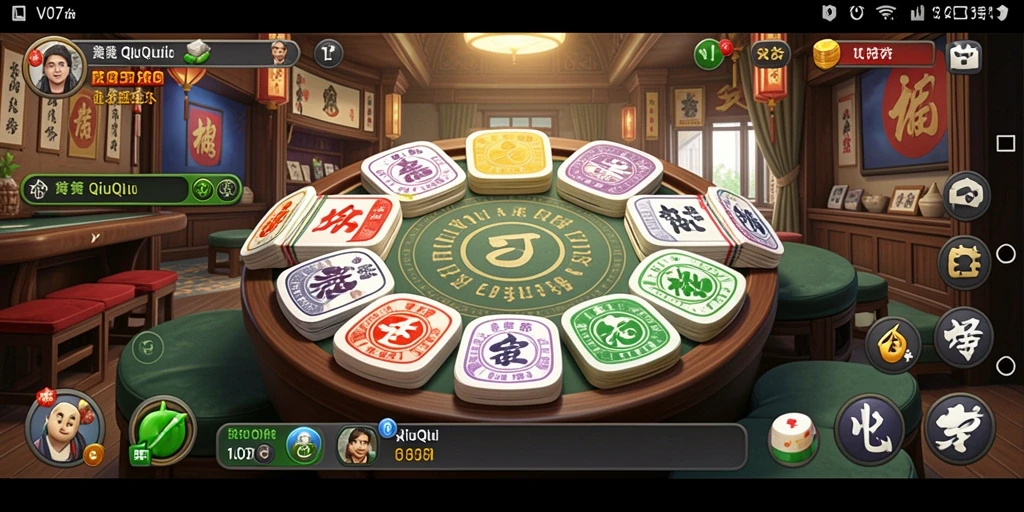 Screenshot V07 menampilkan gameplay QiuQiu yang mendebarkan.