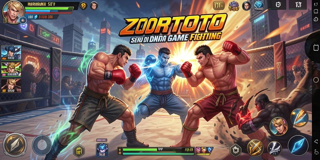 Screenshot gameplay ZORTOTO menampilkan pertarungan yang epik dan mendebarkan.